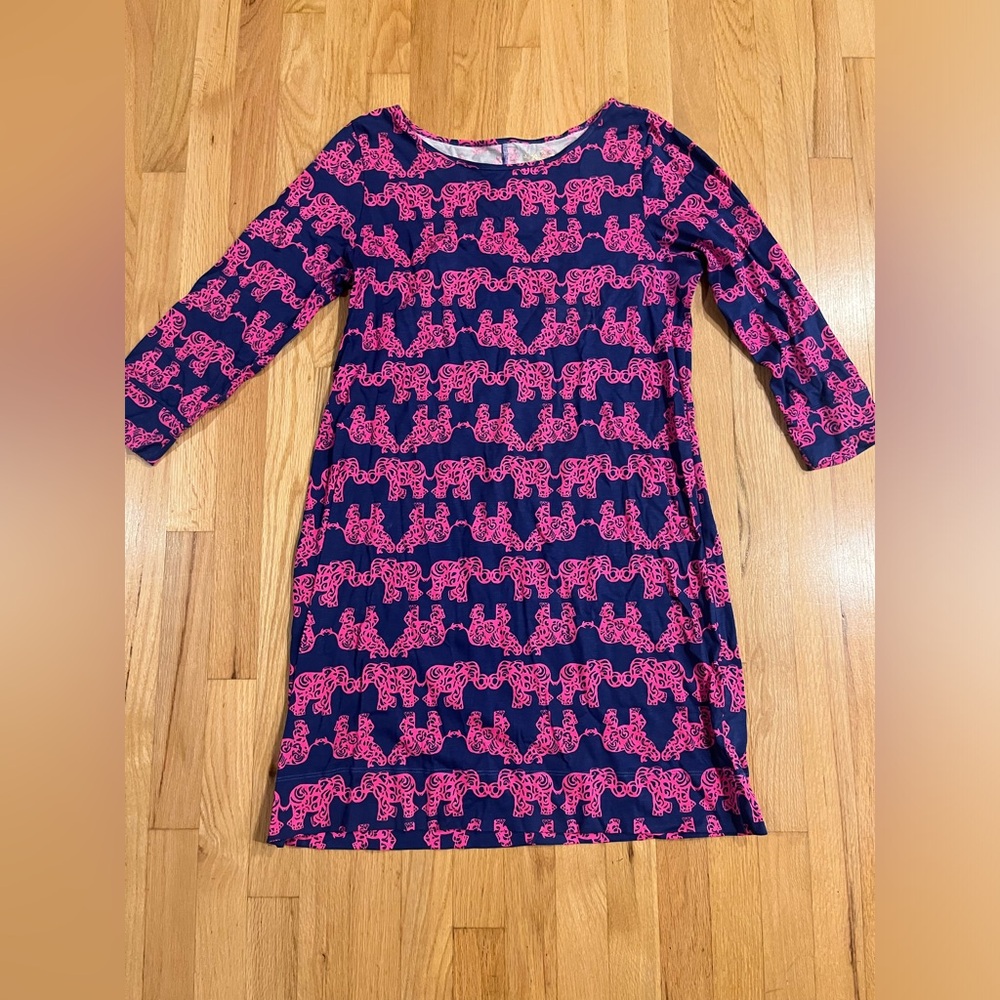 Lilly Pulitzer Pink and Blue Midi Dress